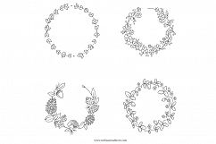 Hand Drawn Botanical Wreaths - Vector Product Image 4