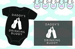 Daddy&#039;s Drinking Buddy SVG, Hello World SVG Newborn SVG Product Image 1