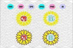Sunflower Svg Vector File Silhouette Cricut Vinyl Decal Product Image 1