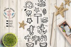 Summer SVG Summer Quotes Summer Cut Files Bundle and Doodles Product Image 2