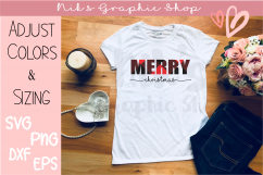 Christmas Svg, Buffalo Plaid Svg, Plaid Merry Christmas Svg Product Image 2