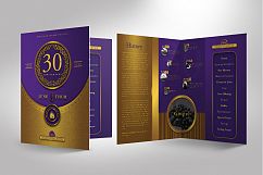 Gold and Violet Church Anniversary Program Template Product Image 3