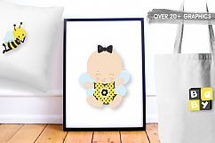 Baby bee graphics and illustrations Product Image 2