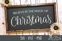 Believe In The Magic - Christmas Cut File - SVG, DXF &amp; PNG Product Image 1