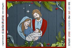 Christmas Nativity Design - Holy Family - Baby Jesus SVG Product Image 4