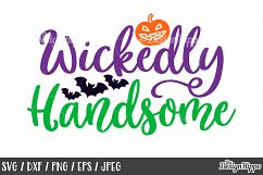 Wickedly handsome, SVG, Halloween, Jack o lantern, Pumpkin Product Image 1