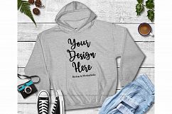 Winter Fall Hoodie Mockup Bundle 5 Colors Gildan 18500 Set Product Image 6