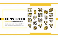 Converter Application Landing Header Vector Product Image 1