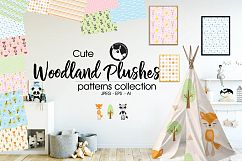 WOODLAND-PLUSHES, digital papers Product Image 1