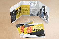 Square Tri-fold Brochure Mock-ups Product Image 1