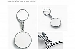 Round Keychain Mockup Product Image 2