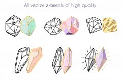 Magic Crystals - vector collection Product Image 4