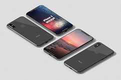 Isometric iPhone X Mockup Product Image 5