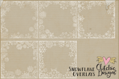 Snowflake Textures - Grunge Textured Snowflake Overlays Product Image 2