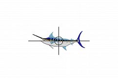 Blue Marlin Fish Machine Embroidery Design  Product Image 2