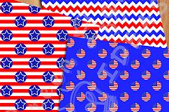 4th Of July Digital Papers, Independence Day Backgrounds Product Image 4