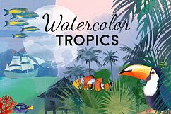 Watercolor tropics Product Image 1