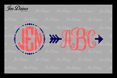 Arrow Dot Monogram Frame SVG DXF EPS PNG Product Image 1
