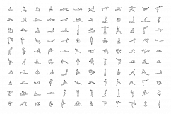 Set of 120 yoga poses icons. Product Image 2