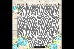 100 Seamless Zebra Print Digital Papers, Animal Skin Papers Product Image 2