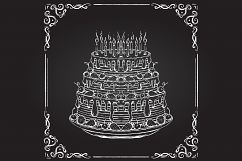 Chalk birhday cakes set Product Image 2