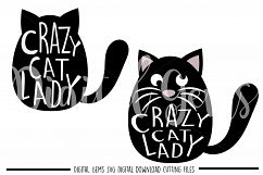 Crazy Cat lady SVG / PNG / EPS / DXF files Product Image 1