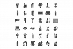 Cosmetics Line Art Icons Product Image 2