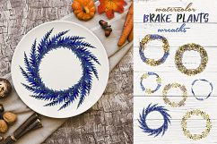 Brake plants PNG watercolor set Product Image 3