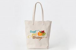 Count Your Blessings SVG - Fall SVG Cut File - DXF EPS PNG Product Image 3