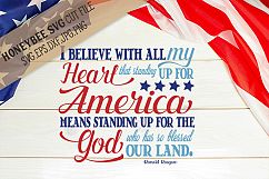 America Stand Up For God SVG Cut File Product Image 1