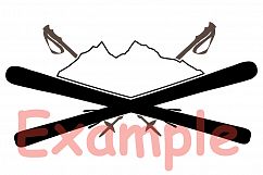 Logo Mountains Ski Side svg Christmas santa 1062s Product Image 3