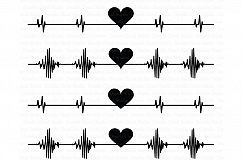 Heartbeat SVG, Cardio Heart SVG files for Silhouette Cameo and Cricut Product Image 2