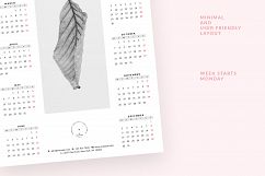 Minimalist One Page Wall Calendar 2019-2020 Product Image 2