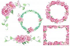 Watercolor Romantic Bouquet clip art Product Image 4