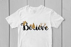 Believe - Christmas SVG EPS DXF PNG Cutting Files Product Image 3