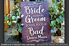Beautiful Bride Handsome Groom Booze Wedding SVG File - 5518 Product Image 3