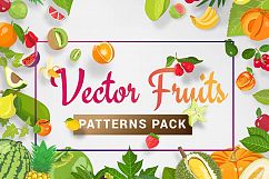 Vector Fruits Patterns Pack Product Image 1