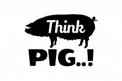 THINK PIG farm theme SVG Product Image 2