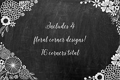 Chalkboard Floral Design Kit, AI PNG Product Image 3