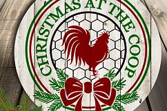 NEW! Farmhouse Christmas at the Coop SVG DXF LL256B Product Image 3