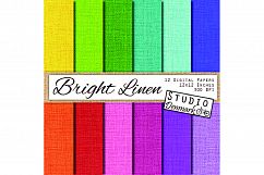 Linen Digital Paper - 12 Colorful Linen Paper Product Image 1