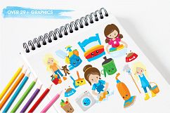 House Chores graphics and illustrations Product Image 3