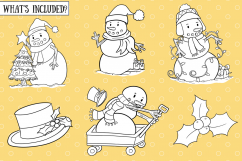 Winter Snowmen Digital Stamps Product Image 2