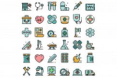 First medical aid icons vector flat Product Image 1