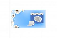 Super Soft Toilet Paper Promotional Banner Vector Product Image 1