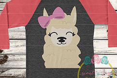 Llama with Bow SVG DXF PNG Product Image 1