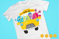 School Bus Monsters cutting files svg, dxf, pdf, eps included - cut files for cricut and silhouette - Cutting Files SG Product Image 4