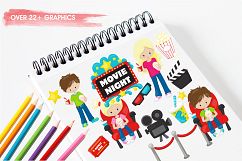 Movie Night graphics and illustrations Product Image 3