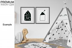 Kids Teepee, Pouf, Wall &amp; Frames Set Product Image 13
