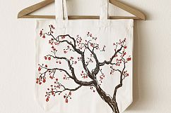 Sakura japan cherry branch with blooming flowers Product Image 5